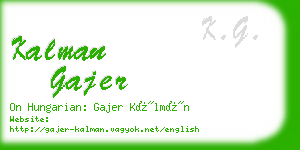 kalman gajer business card